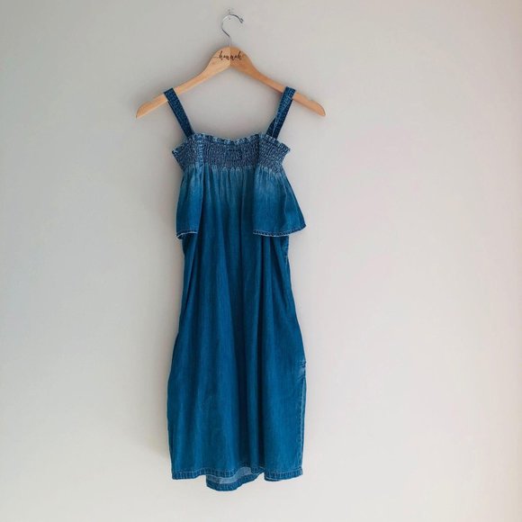 Current/Elliott Madeline Cold Shoulder Dress Blue - Picture 7 of 8